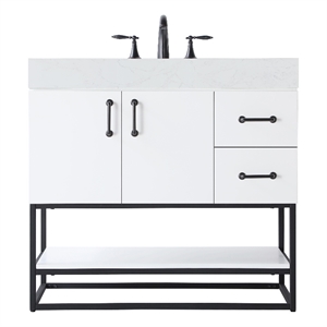 Elegant Kitchen And Bath 36&quot Single Bathroom Vanity In White