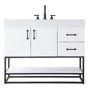 Elegant Kitchen And Bath 42&quot Single Bathroom Vanity In White