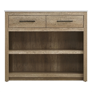 Elegant Kitchen And Bath 42&quot Kitchen Island In Natural Oak