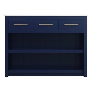Elegant Kitchen And Bath 48&quot Kitchen Island In Blue