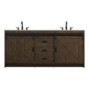 Elegant Kitchen And Bath Austin 72&quot Double Bathroom Vanity in Expresso