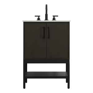 Elegant Kitchen And Bath 24&quot Single Bathroom Vanity in Mocha Brown