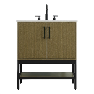 Elegant Kitchen And Bath 30&quot Single Bathroom Vanity in Chestnut Brown