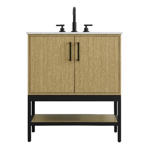 Elegant Kitchen And Bath 30&quot Single Bathroom Vanity in Honey Brown
