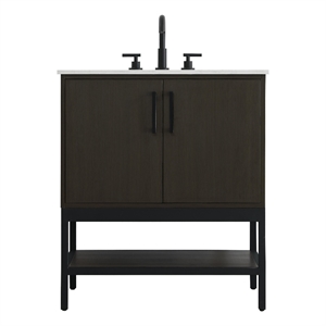 Elegant Kitchen And Bath 30&quot Single Bathroom Vanity in Mocha Brown