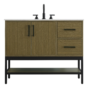 Elegant Kitchen And Bath 42&quot Single Bathroom Vanity in Chestnut Brown
