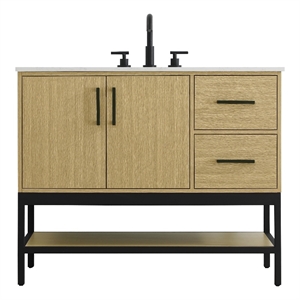 Elegant Kitchen And Bath 42&quot Single Bathroom Vanity in Honey Brown