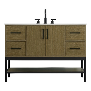Elegant Kitchen And Bath 48&quot Single Bathroom Vanity in Chestnut Brown