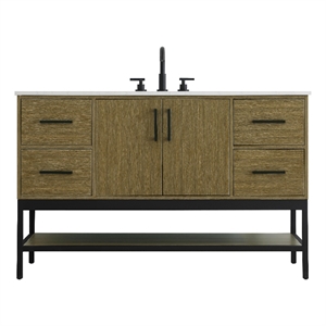 Elegant Kitchen And Bath 54&quot Single Bathroom Vanity in Chestnut Brown