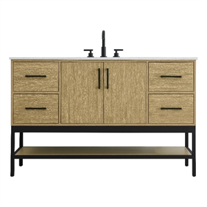 Elegant Kitchen And Bath 54&quot Single Bathroom Vanity in Honey Brown