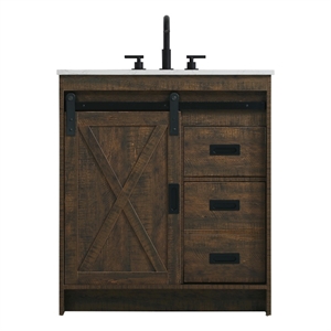 Elegant Kitchen And Bath Austin 30&quot Single Bathroom Vanity in Expresso