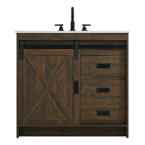 Elegant Kitchen And Bath Austin 36&quot Single Bathroom Vanity in Expresso