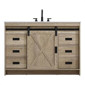 Elegant Kitchen And Bath Austin 48&quot Single Bathroom Vanity in Natural Oak