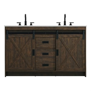 Elegant Kitchen And Bath Austin 54&quot Double Bathroom Vanity in Expresso