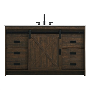 Elegant Kitchen And Bath Austin 54&quot Single Bathroom Vanity in Expresso