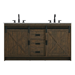Elegant Kitchen And Bath Austin 60&quot Double Bathroom Vanity in Expresso