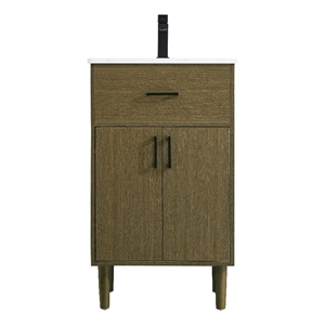 Elegant Kitchen And Bath Chandler 20&quot Single Bathroom Vanity in Chestnut Brown