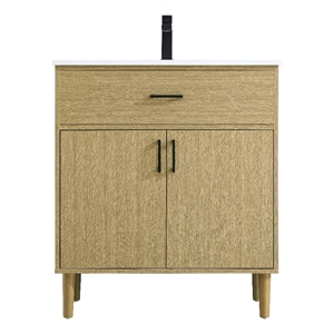 Elegant Kitchen And Bath Chandler 30&quot Single Bathroom Vanity in Honey Brown