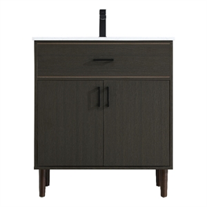 Elegant Kitchen And Bath Chandler 30&quot Single Bathroom Vanity in Mocha Brown