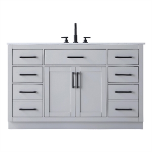 Elegant Kitchen And Bath Alden 54&quot Single Bathroom Vanity in Grey