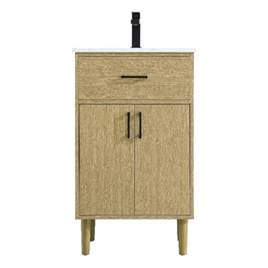 Elegant Kitchen And Bath Chandler 20&quot Single Bathroom Vanity in Honey Brown