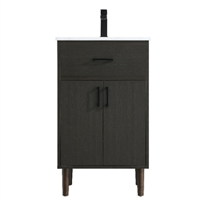 Elegant Kitchen And Bath Chandler 20&quot Single Bathroom Vanity in Mocha Brown