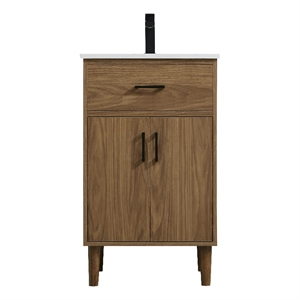 Elegant Kitchen And Bath Chandler 20&quot Single Bathroom Vanity in Walnut Brown