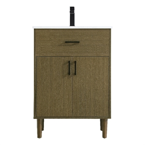 Elegant Kitchen And Bath Chandler 24&quot Single Bathroom Vanity in Chestnut Brown