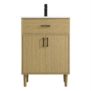 Elegant Kitchen And Bath Chandler 24&quot Single Bathroom Vanity in Honey Brown