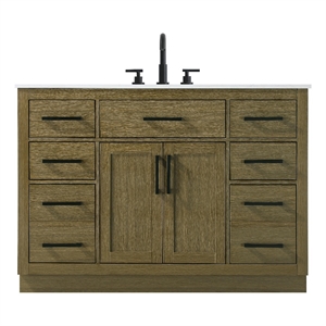 Elegant Kitchen And Bath Alden 48&quot Single Bathroom Vanity in Chestnut Brown