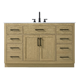 Elegant Kitchen And Bath Alden 54&quot Single Bathroom Vanity in Honey Brown