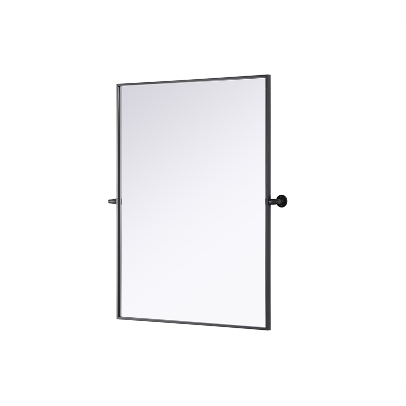 Elegant Kitchen And Bath Amoura 40X30 Pivot Mirror in Black