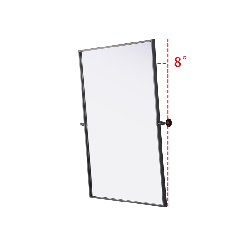 Elegant Kitchen And Bath Amoura 40X30 Pivot Mirror in Black