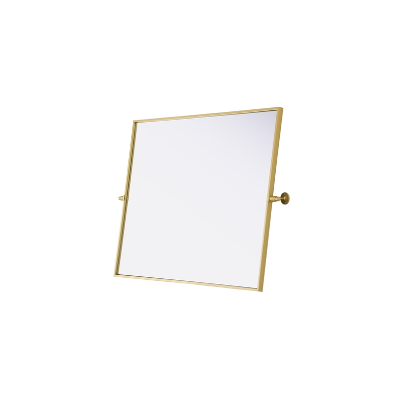 Elegant Kitchen And Bath Amoura 40X30 Pivot Mirror in Brass