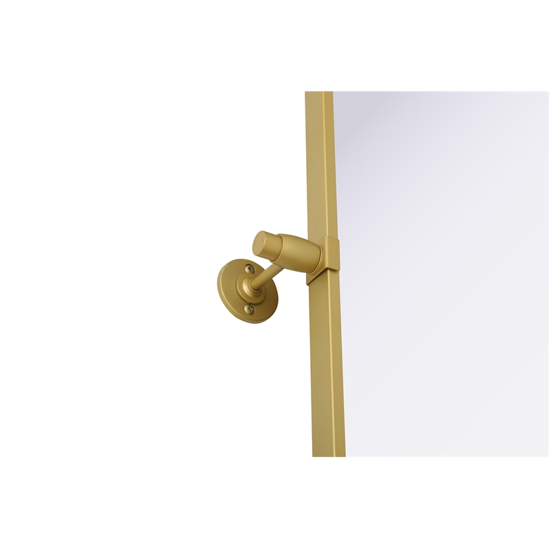 Elegant Kitchen And Bath Amoura 40X30 Pivot Mirror in Brass