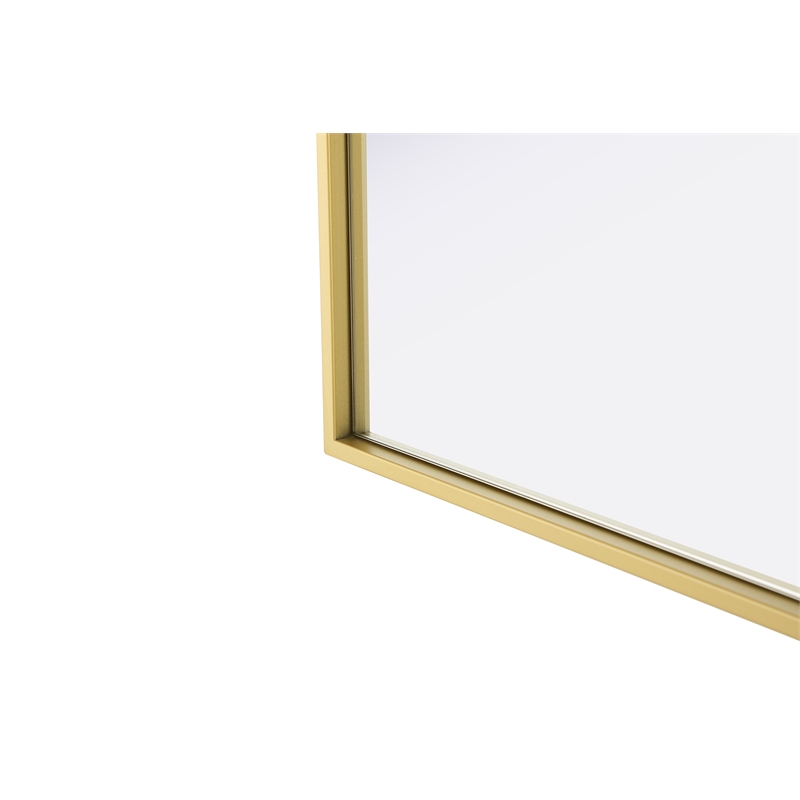 Elegant Kitchen And Bath Amoura 40X30 Pivot Mirror in Brass