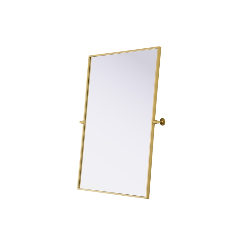 Elegant Kitchen And Bath Amoura 40X30 Pivot Mirror in Brass