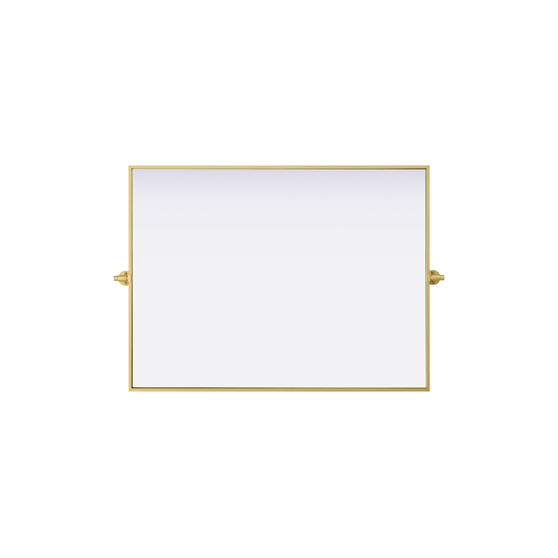Elegant Kitchen And Bath Amoura 40X30 Pivot Mirror in Brass