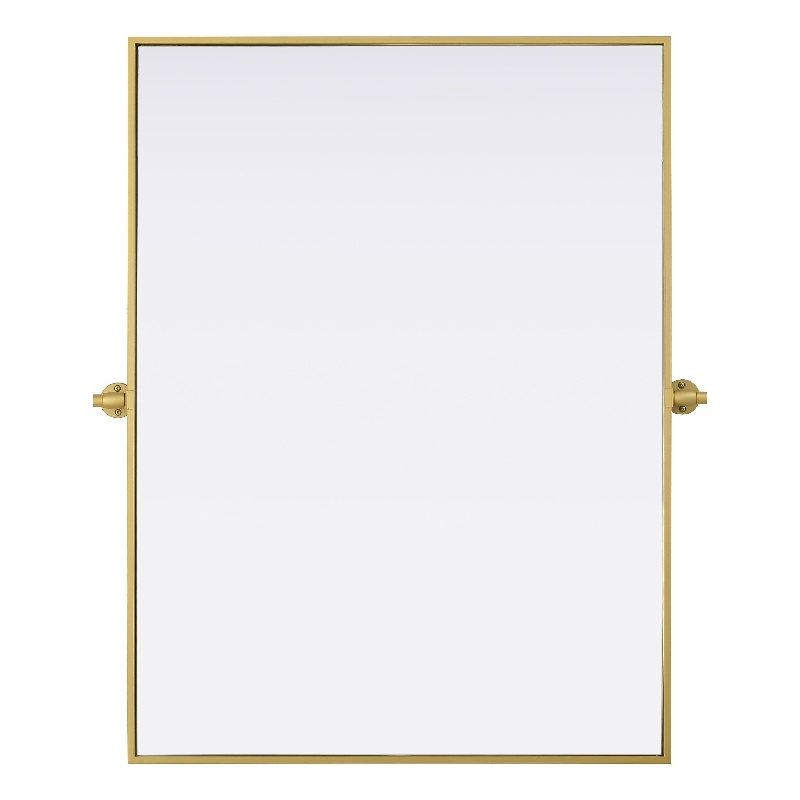 Elegant Kitchen And Bath Amoura 40X30 Pivot Mirror in Brass