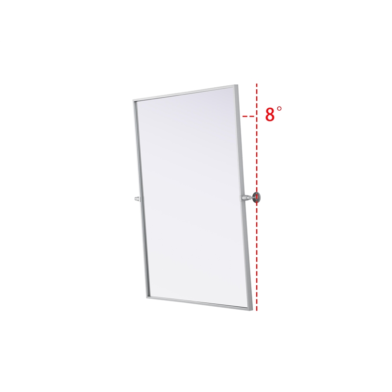 Elegant Kitchen And Bath Amoura 40X30 Pivot Mirror in Silver