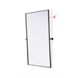 Elegant Kitchen And Bath Amoura 48X30 Pivot Mirror in Black