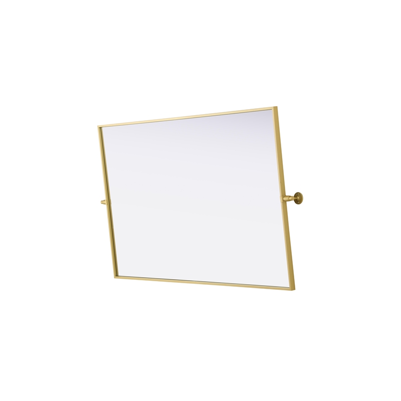 Elegant Kitchen And Bath Amoura 48X30 Pivot Mirror in Brass