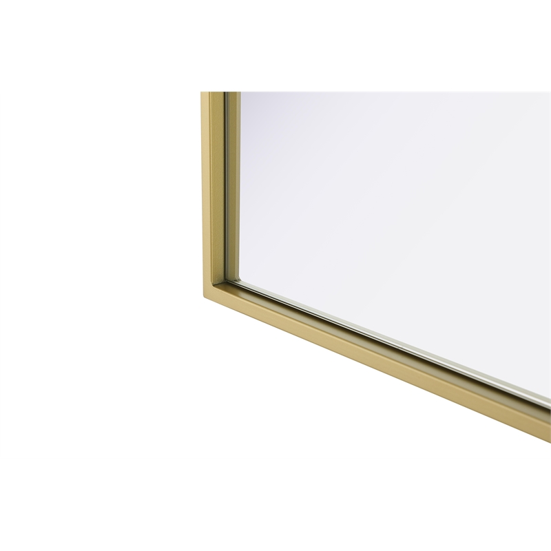 Elegant Kitchen And Bath Amoura 48X30 Pivot Mirror in Brass