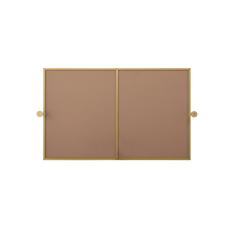 Elegant Kitchen And Bath Amoura 48X30 Pivot Mirror in Brass