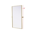 Elegant Kitchen And Bath Amoura 48X30 Pivot Mirror in Brass