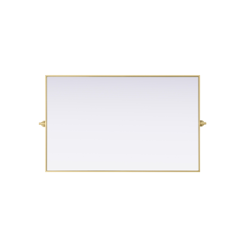 Elegant Kitchen And Bath Amoura 48X30 Pivot Mirror in Brass