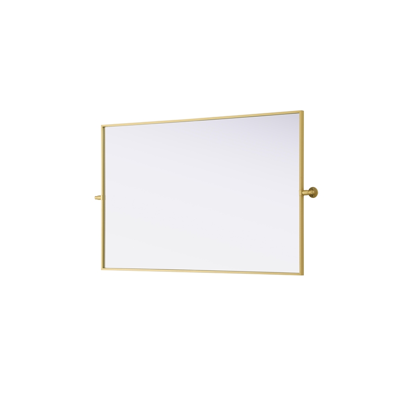 Elegant Kitchen And Bath Amoura 48X30 Pivot Mirror in Brass