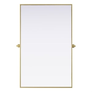 Elegant Kitchen And Bath Amoura 48X30 Pivot Mirror in Brass