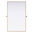Elegant Kitchen And Bath Amoura 48X30 Pivot Mirror in Brass