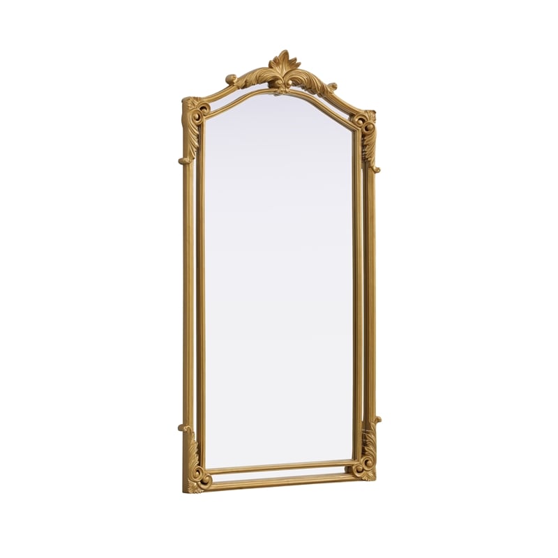 Elegant Kitchen And Bath Madeline 33.5X66 Traditional Mirror in Gold Leaf